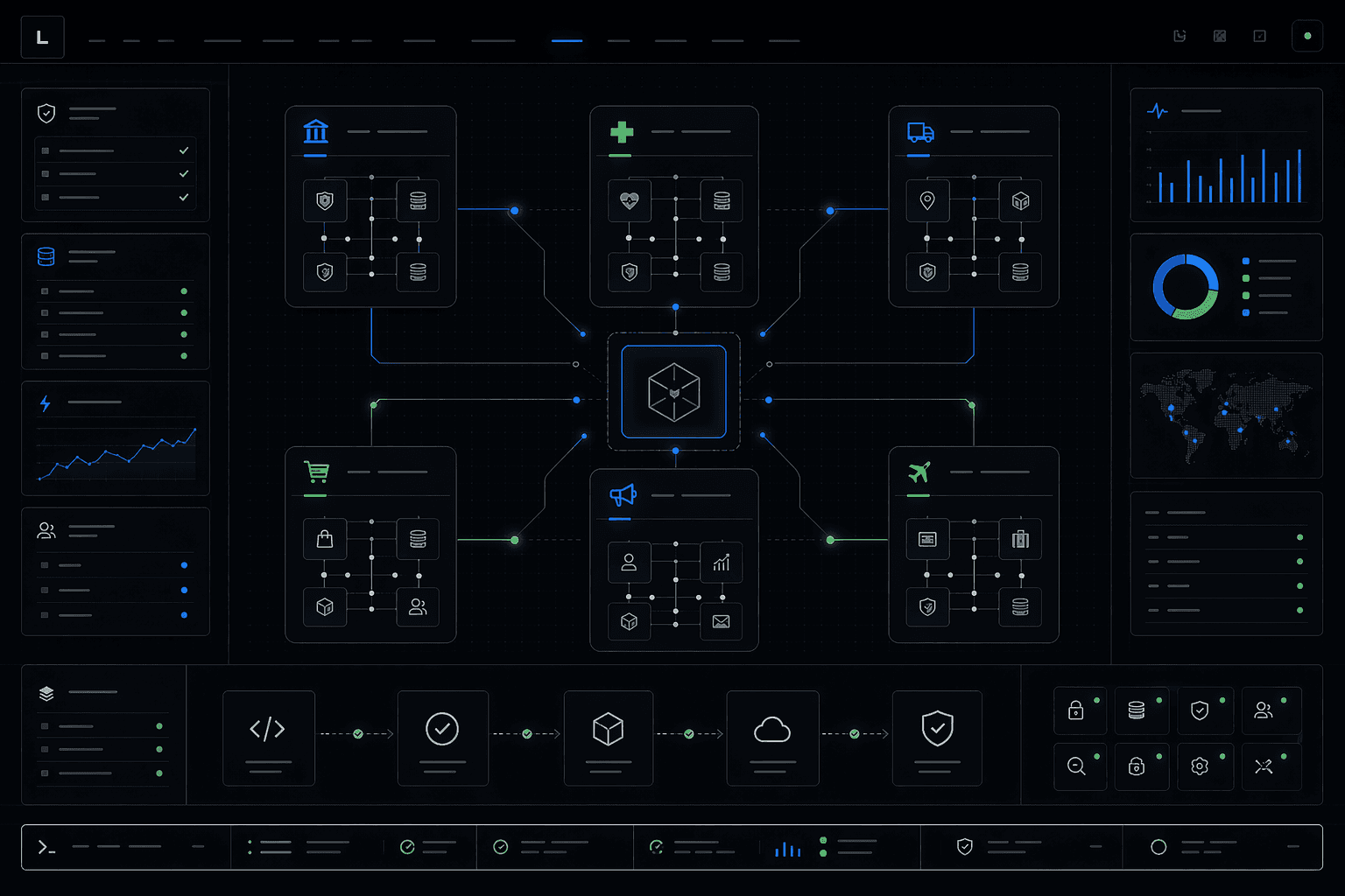 Dark operational map for industry software systems